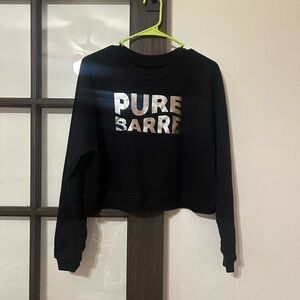 Super soft lightweight Pure Barre metallic crew neck sweatshirt